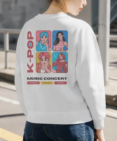 Stylish Mockup of a Relaxed Fit Sweatshirt