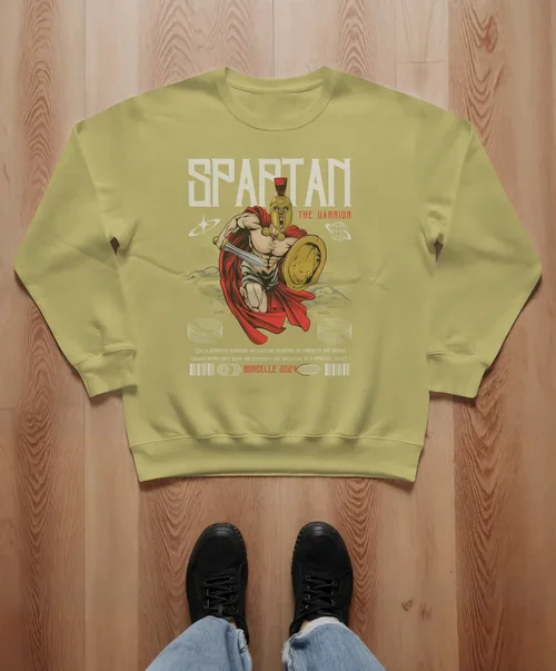 Cozy Oversized Sweatshirt Mockup on Wooden Floor