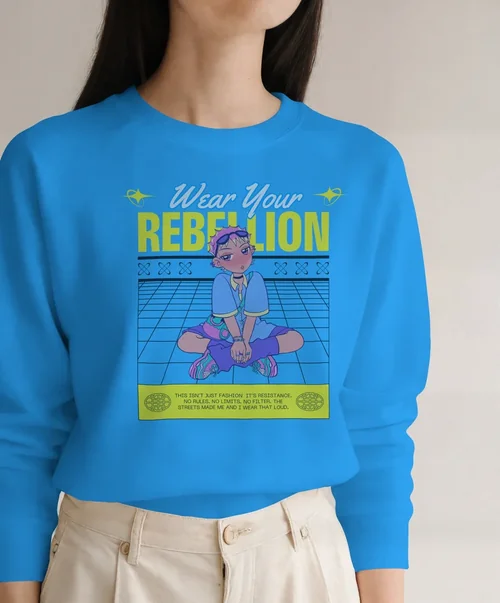 Cozy Sweatshirt Mockup of a Young Woman in Neutral Tones