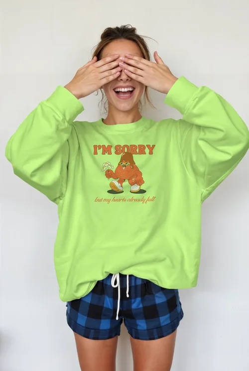 Joyful Woman in Cozy Sweatshirt Mockup