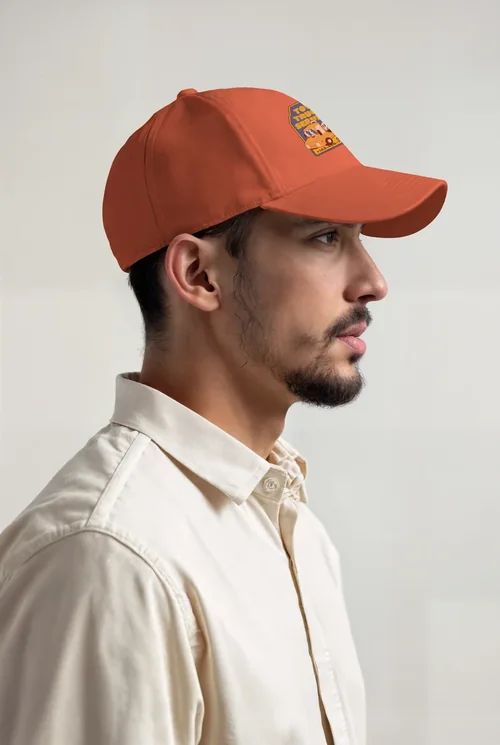 Stylish Hat Mockup of a Young Man in Profile View