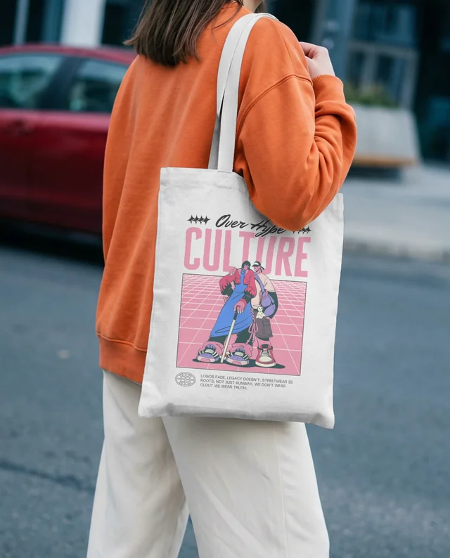 Stylish Mockup of a Tote Bag in Urban Setting