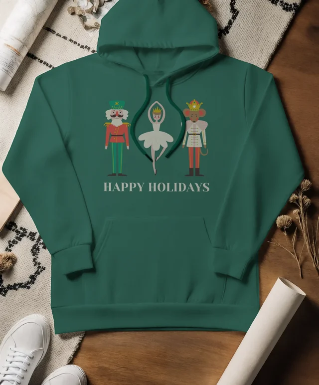 Stylish Hoodie Mockup on Textured Wooden Surface