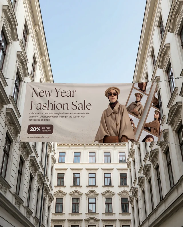 Elegant Urban Alleyway Mockup with Banner Display