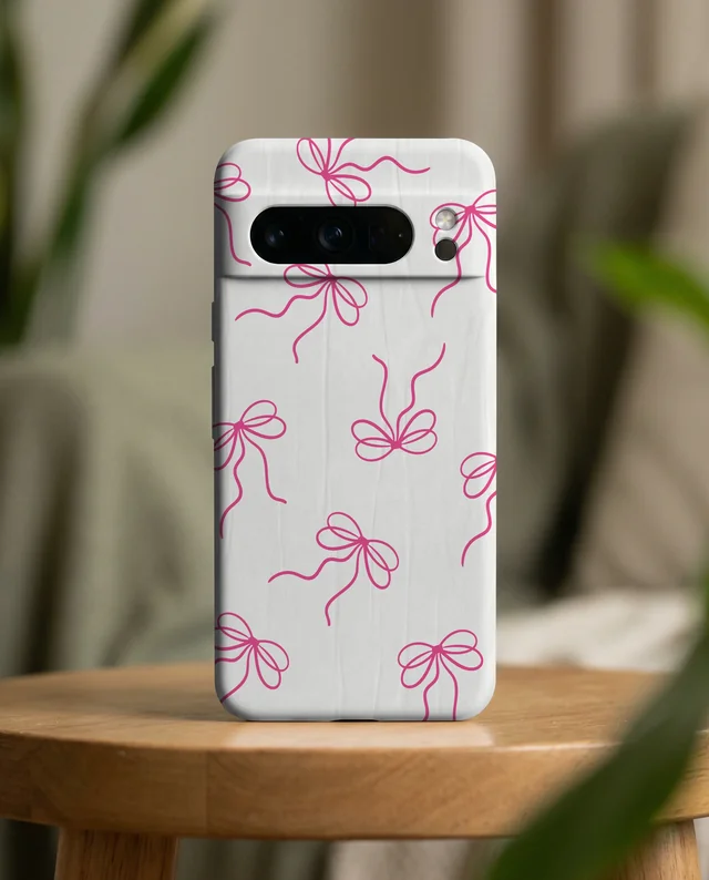 Elegant Phone Cover Mockup on Light Wooden Table