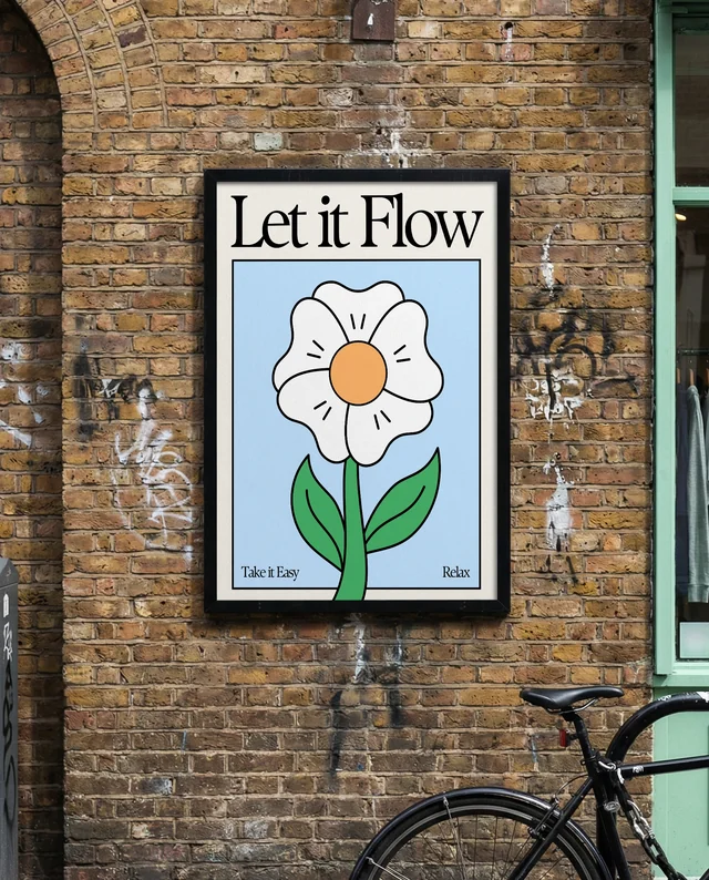 Urban Street Scene Mockup with Empty Poster Display