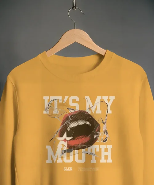 Minimalist Mockup of a White Sweatshirt on Hanger