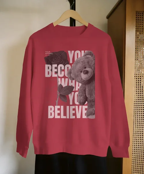 Stylish Mockup of a Minimalist White Sweatshirt