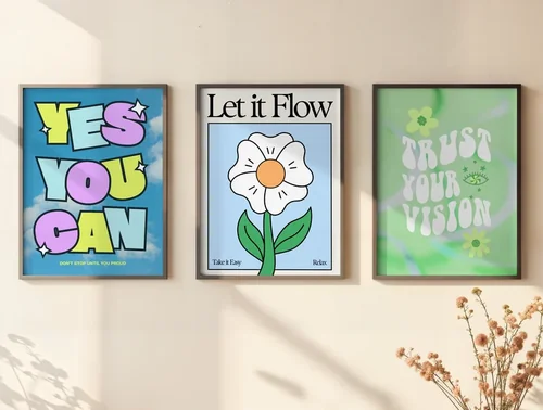 Cozy Mockup Poster with Soft Background and Pastel Colors