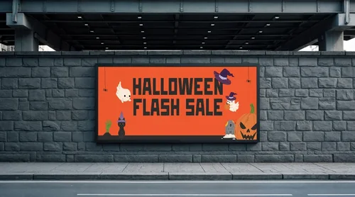 Urban Billboard Mockup on Textured Stone Wall