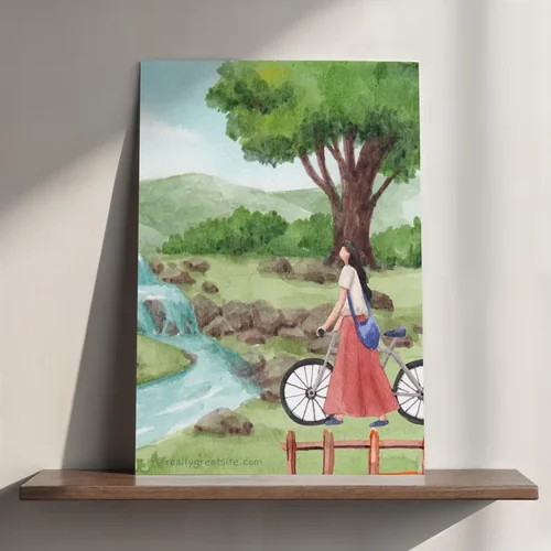 Minimalist Mockup Poster with Soft Gray Background and Colors