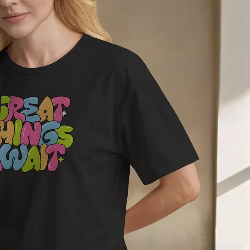 Elegant T-shirt Mockup with Warm Background Colors