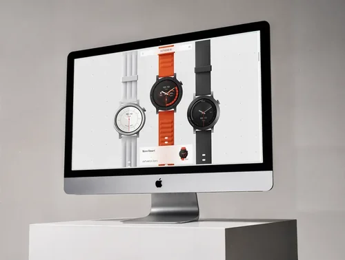 Sleek iMac Mockup with Modern Design and Minimalist Style