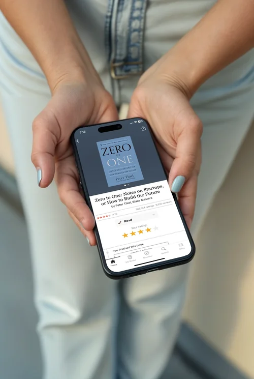 Black iPhone 16 Pro Max Mockup in Casual Hands