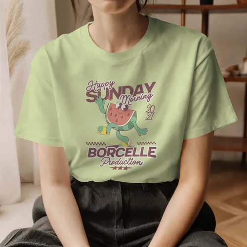 Cozy T-Shirt Mockup in a Modern Indoor Setting