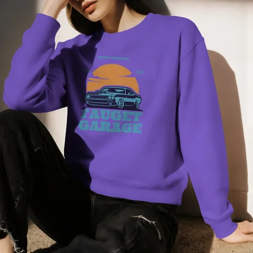 Casual Mockup of a Young Woman in a Sweatshirt