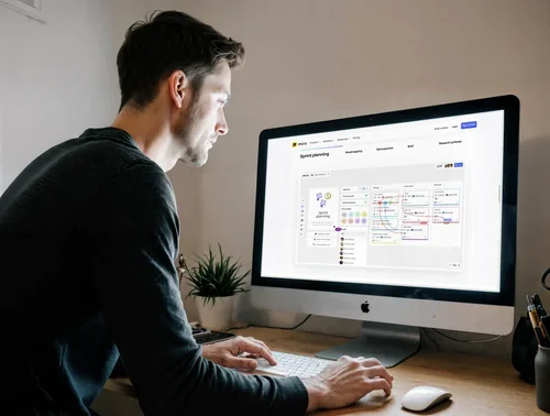 Modern iMac Mockup for Productivity and Focus