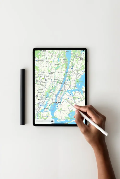 Black iPad Pro Mockup: Minimalist Design Shot