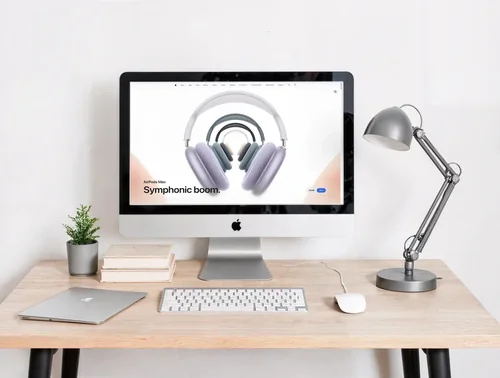 Minimalist iMac Mockup for Modern Workspace Design
