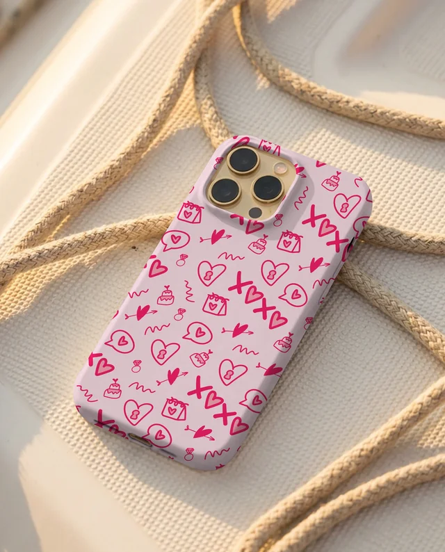 Elegant Mockup of a Phone Cover on a Textured Surface