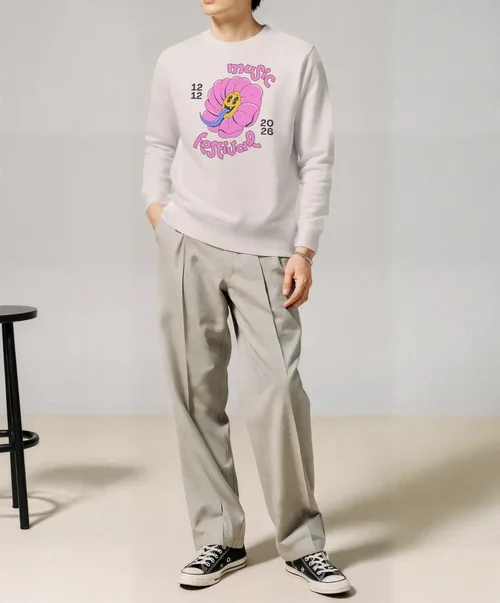 Stylish Mockup of a Young Man in a Sweatshirt