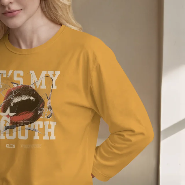 Elegant Sweatshirt Mockup of a Young Woman