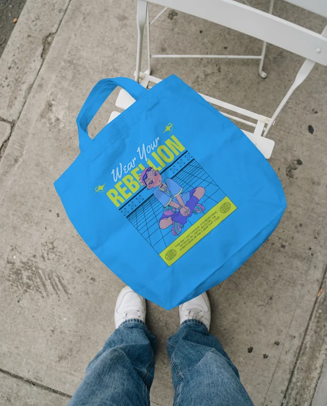 Casual Urban Mockup with Stylish Tote Bag