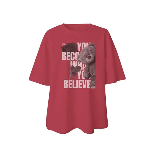 Minimalist Oversized White T-Shirt Mockup with Soft Colors