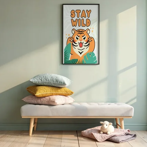 Serene Mockup Poster with Soft Green Background and Colors