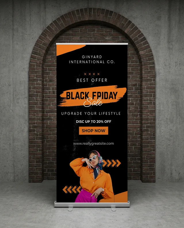 Minimalist Interior with Banner in Rustic Brick Archway