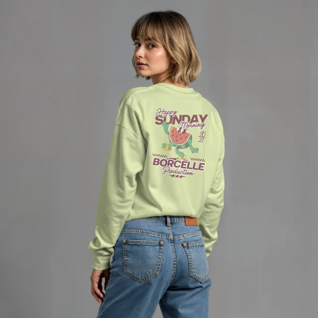 Stylish Mockup of a Casual Sweatshirt Look
