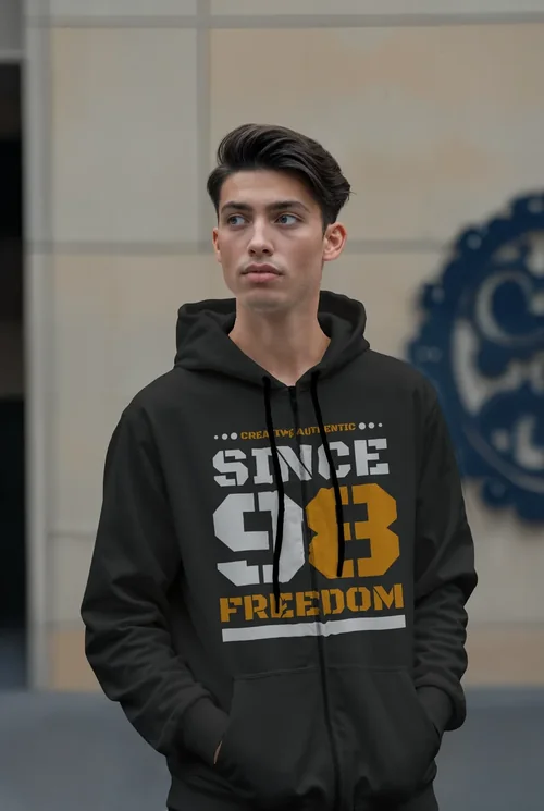 Urban Mockup of a Light-Colored Hoodie with Soft Background