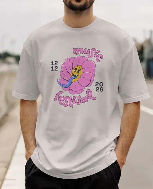 Casual Urban T-Shirt Mockup for Young Adults