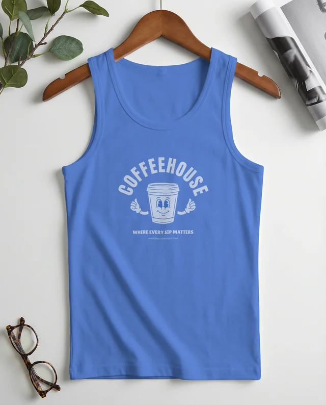 Minimalist Mockup of a White Tank Top with Accessories