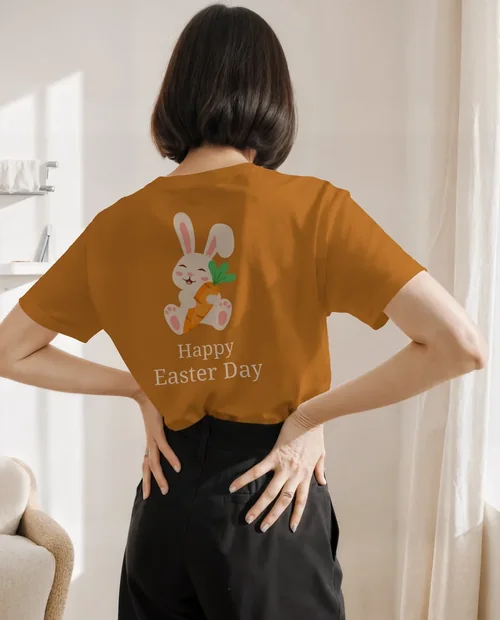 Stylish T-Shirt Mockup in Cozy Indoor Scene