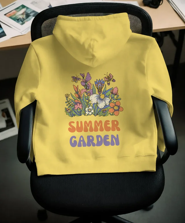 Minimalist Mockup of a Hoodie in a Modern Workspace