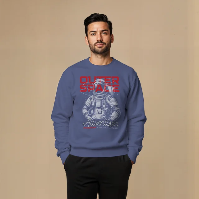 Stylish Sweatshirt Mockup of a Confident Young Man