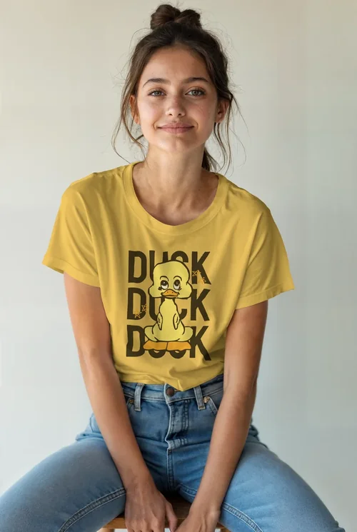 T-Shirt Mockup with Soft Background and Warm Colors