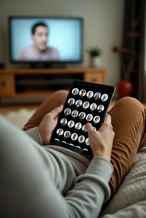 Relaxed Man Watching Netflix on iPad Pro Mockup