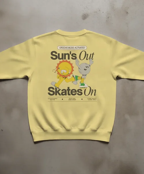 Stylish Mockup of a Relaxed Fit White Sweatshirt