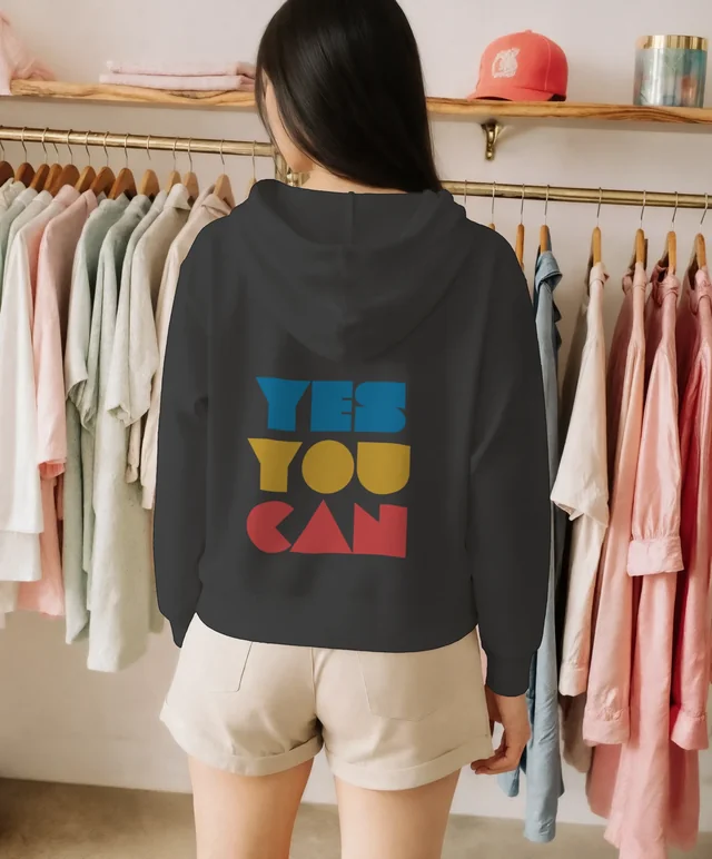 Stylish Mockup of a Woman in a Cozy Hoodie