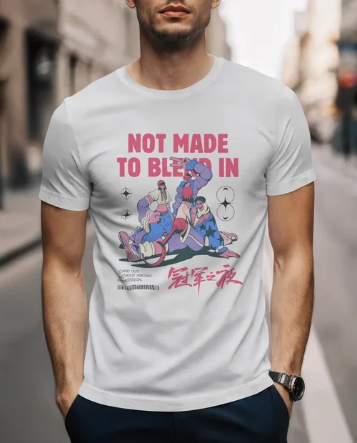 Urban T-Shirt Mockup for Confident Young Men