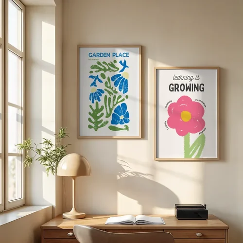 Serene Mockup Poster with Warm Background and Colors