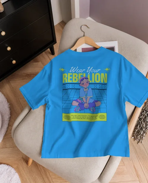 Minimalist T-Shirt Mockup in Cozy Interior Scene