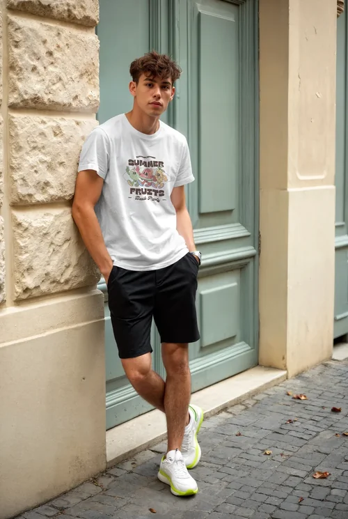 Urban Mockup T-Shirt Against Soft Vintage Background