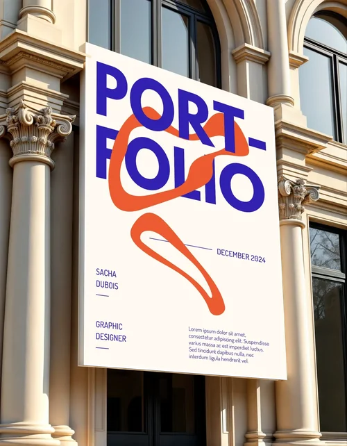 Elegant Billboard Mockup on Classic Building Facade