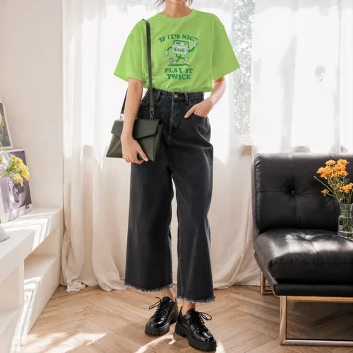 Stylish T-Shirt Mockup in a Modern Room