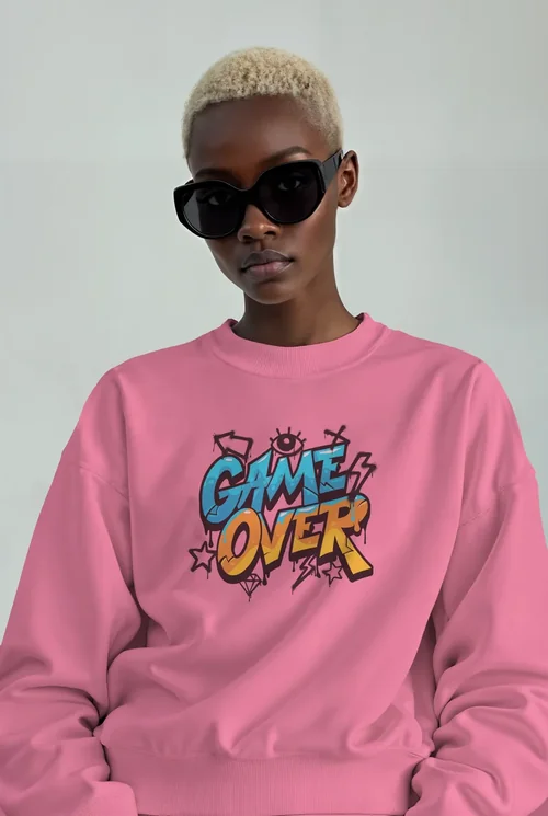 Stylish Mockup of a Confident Woman in Sweatshirt