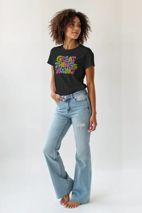 Minimalist T-Shirt Mockup with Soft White Background