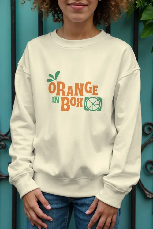 White Sweatshirt Mockup for Pre-Teens and Teens